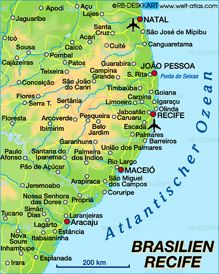 recife bresil carte